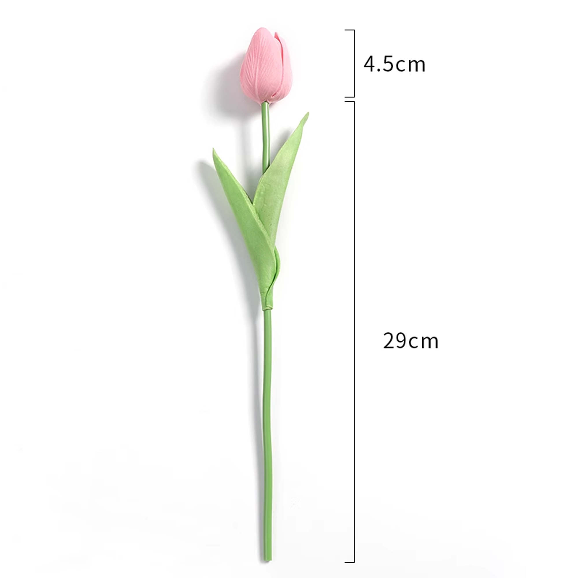 Artoo-Artificial flowers-Artificial Tulips 5 Stems Pink PU Faux Flowers for Thanksgiving and Christmas Decorations Wedding Home Decor. - Image 2